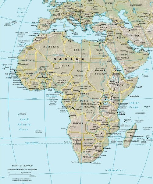 countries in africa. africa countries map