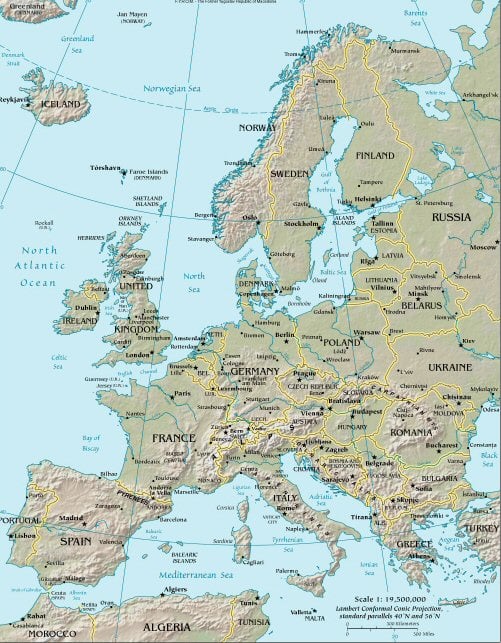 countries in europe. from countries in Europe.