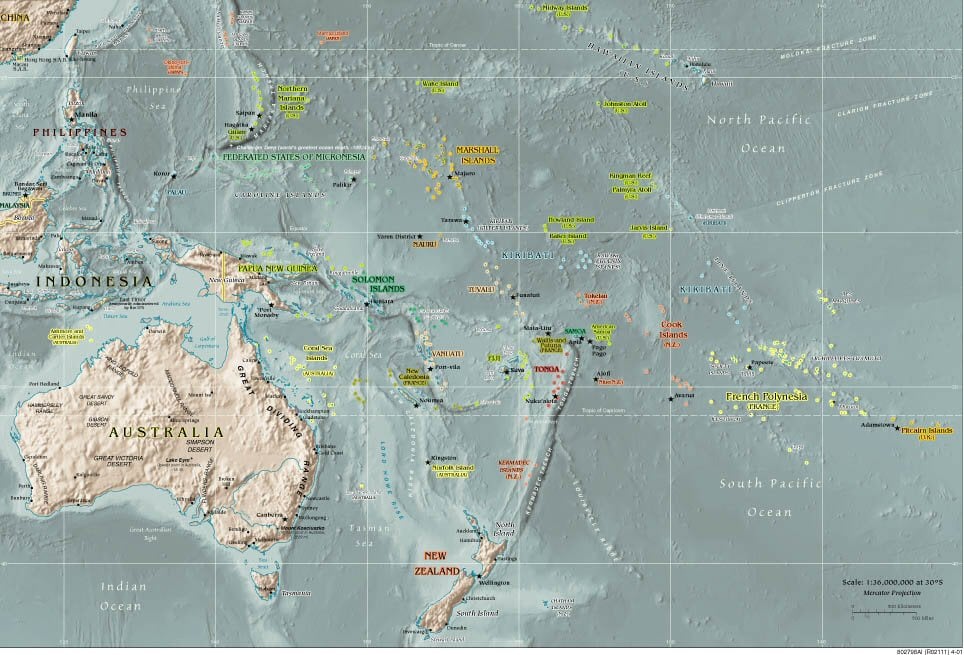 Oceania & North Pacific Ocean