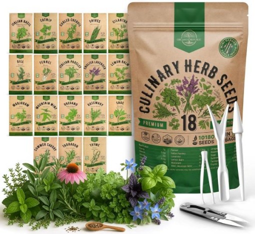 Emergency Survival Herb Seeds Kit 18 Herb Varieties